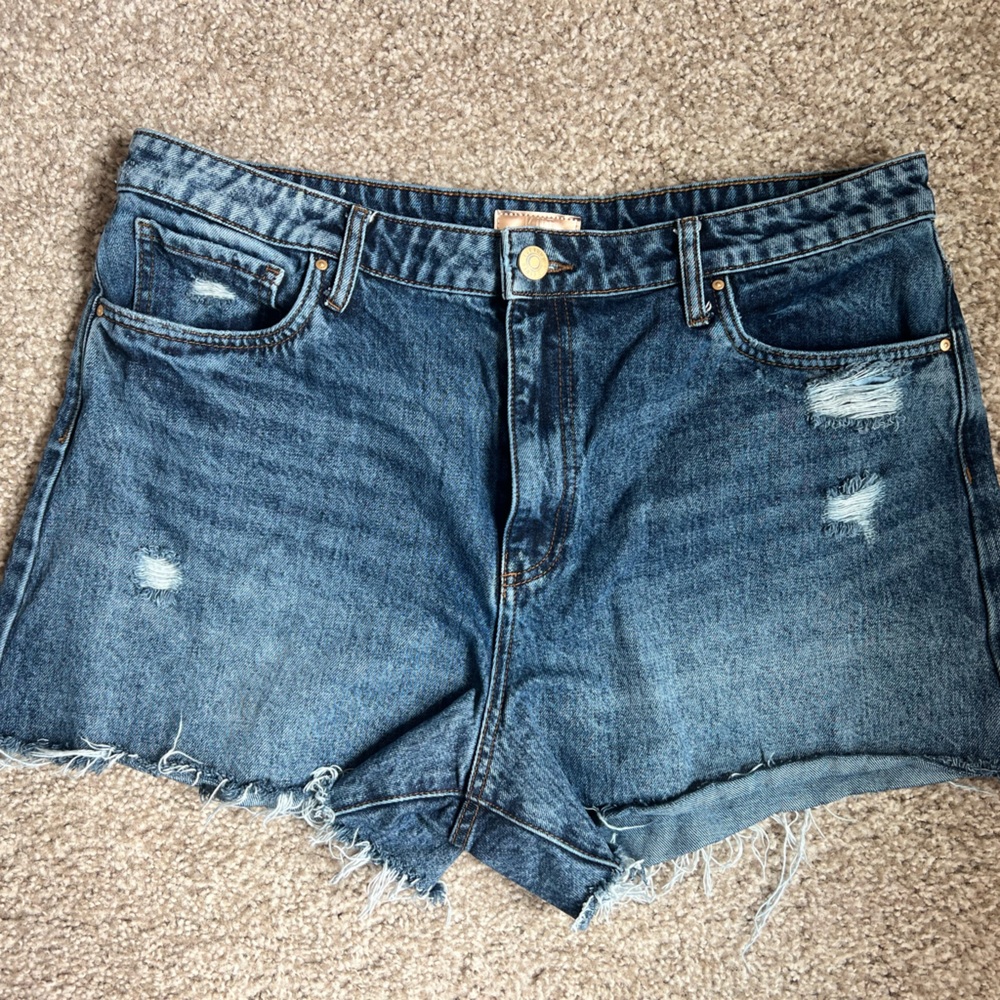 Kut from the Kloth Distressed Blue Jean Shorts